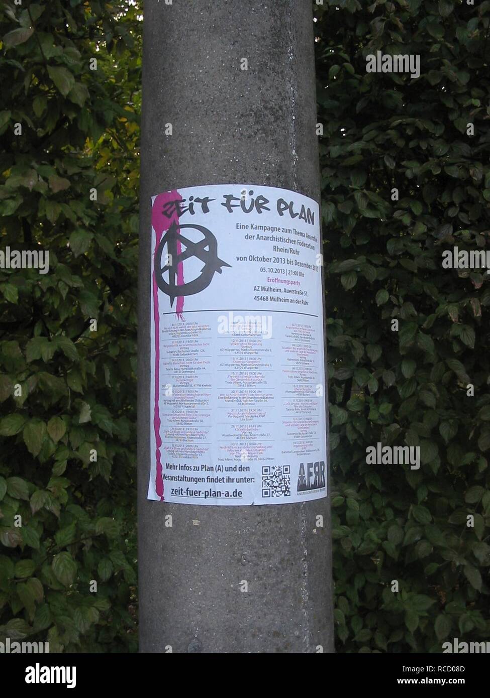 AFRR-Kampagne 2013 Plakat Witten Breite Straße. Stock Photo