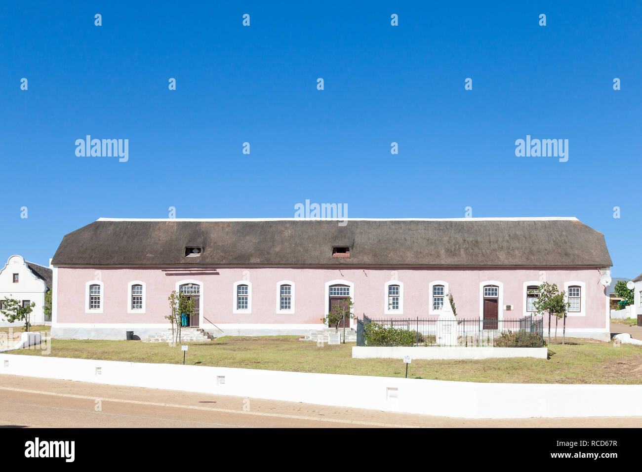 Elim Moravian Mission Station, Overberg, Western Cape, South Africa established in 1838 to house  freed slaves. The memorial to the Freed Slaves estab Stock Photo