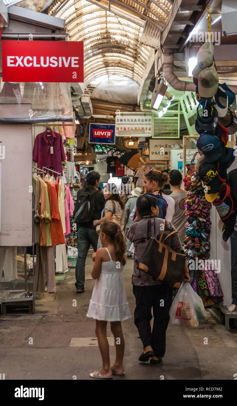 Hong Kong Island, China May 12, 2010 Covered section of Busy Stanley