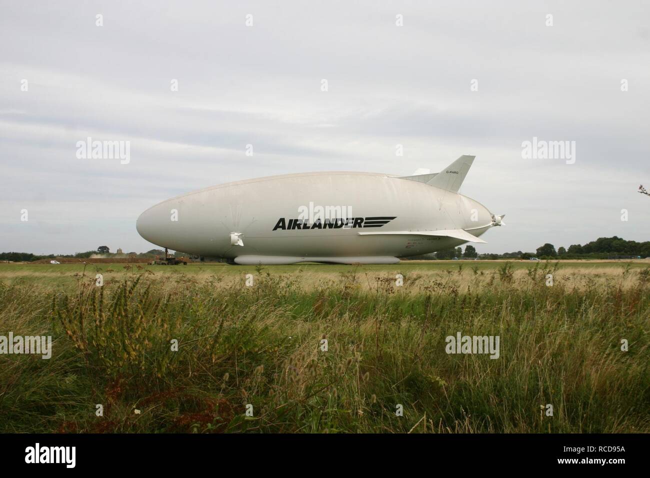 Airlander in the Grass. Stock Photo