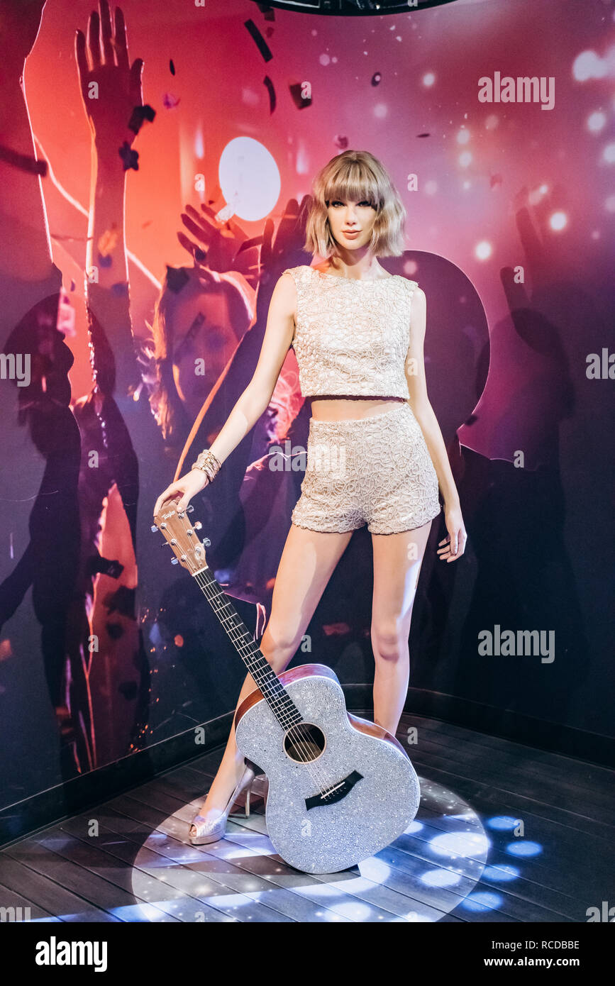 Amsterdam, Netherlands - September 5, 2017: Taylor Alison Swift Wax figure in Madame Tussauds museum Stock Photo