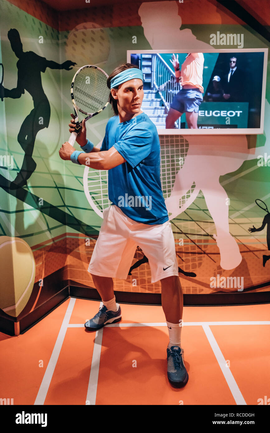 Amsterdam, Netherlands - September 5, 2017: Madame Tussauds Wax museum. Wax  figure of Rafael Nadal tennis player Stock Photo - Alamy