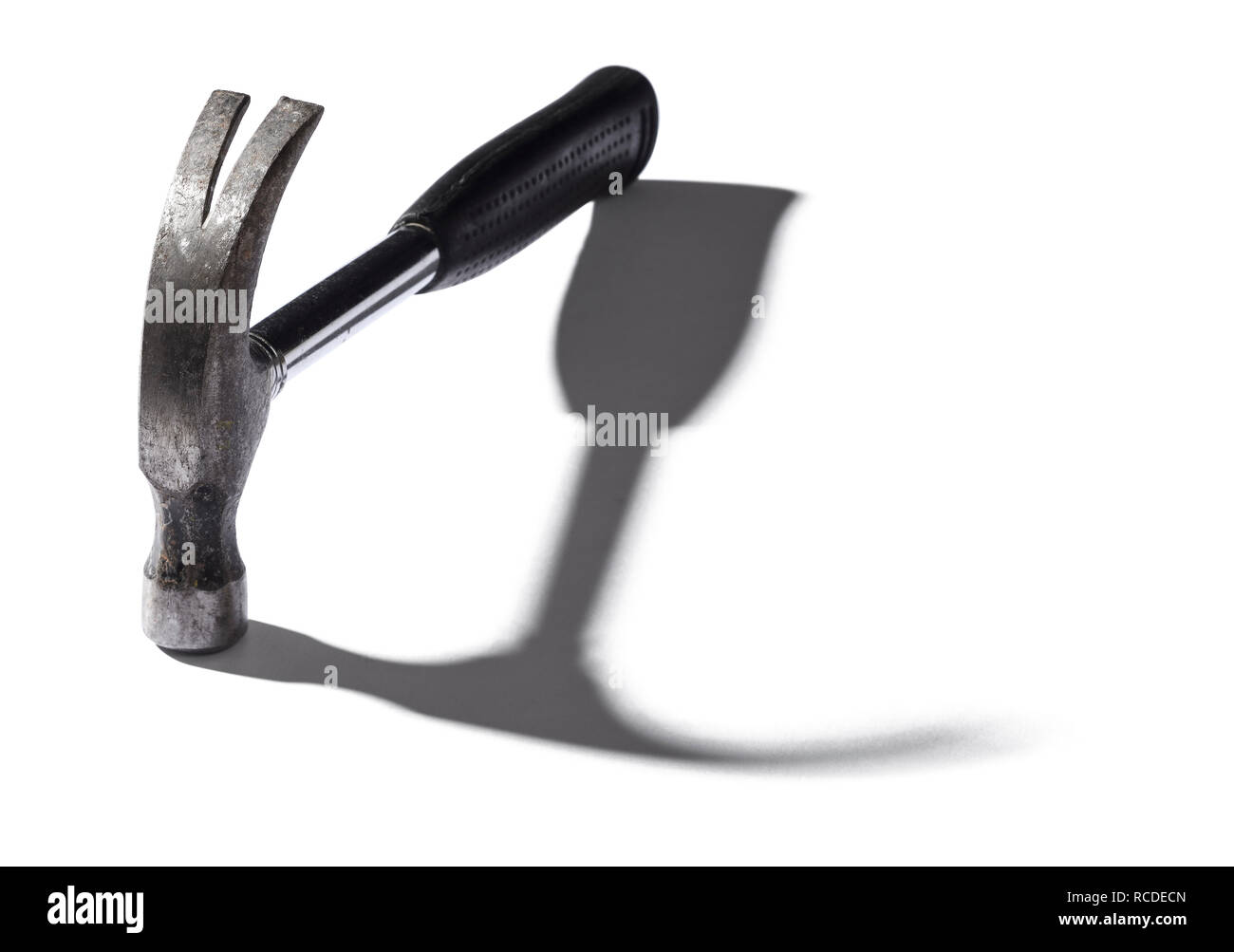A curved claw hammer Stock Photo