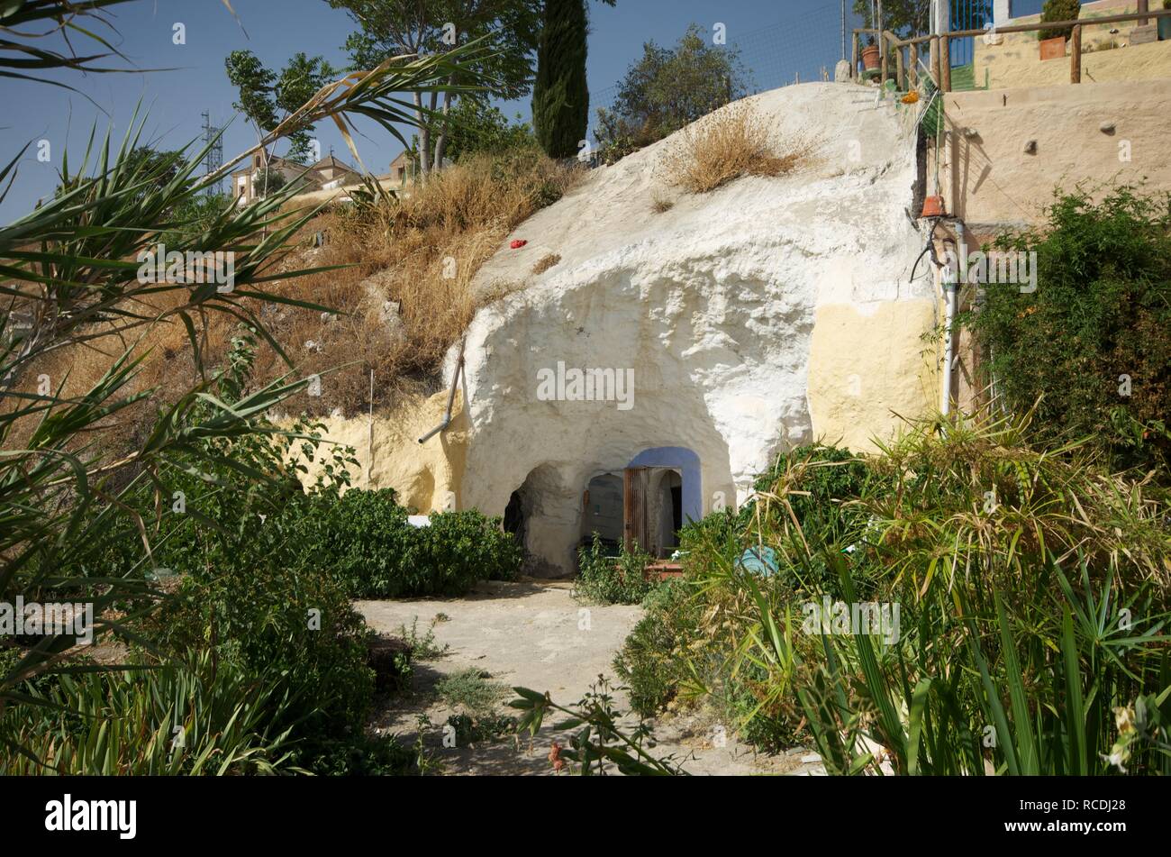 Cave dwelling in Sacromonte, Granada, Spain Stock Photo