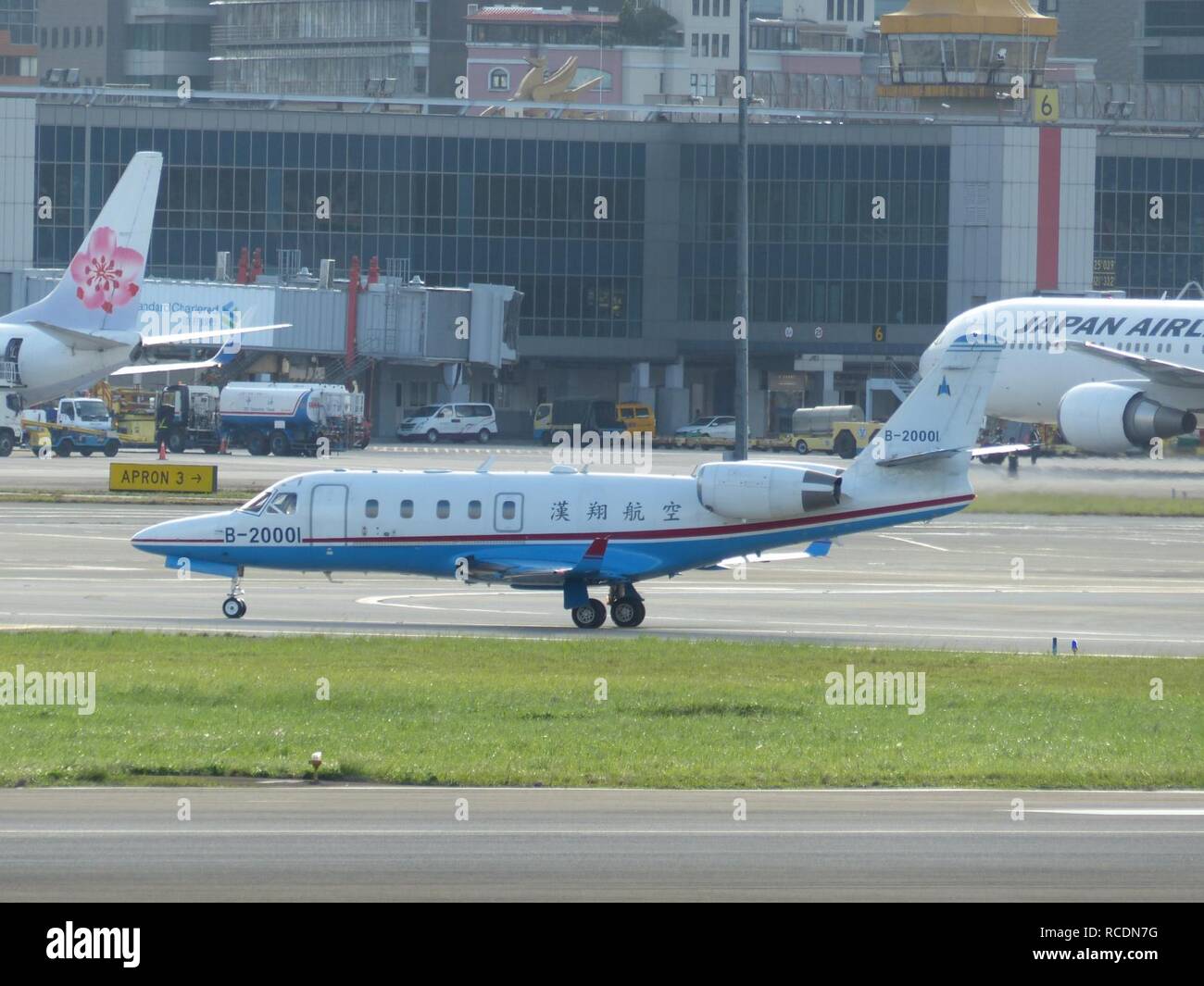 AIDC IAI Astra B-20001 Taxiing at Taipei Songshan Airport 20161124c. Stock Photo