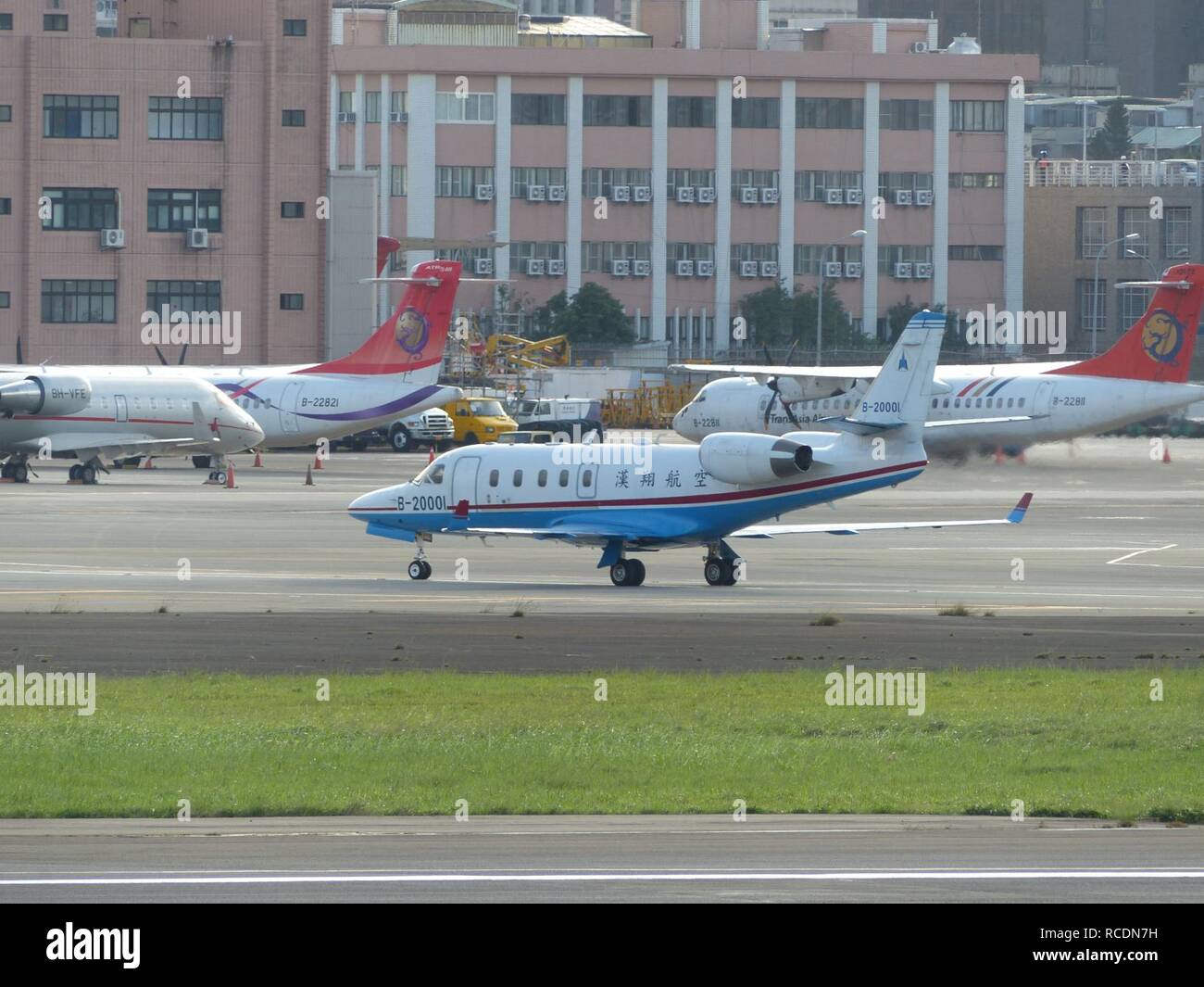 AIDC IAI Astra B-20001 Taxiing at Taipei Songshan Airport 20161124d. Stock Photo