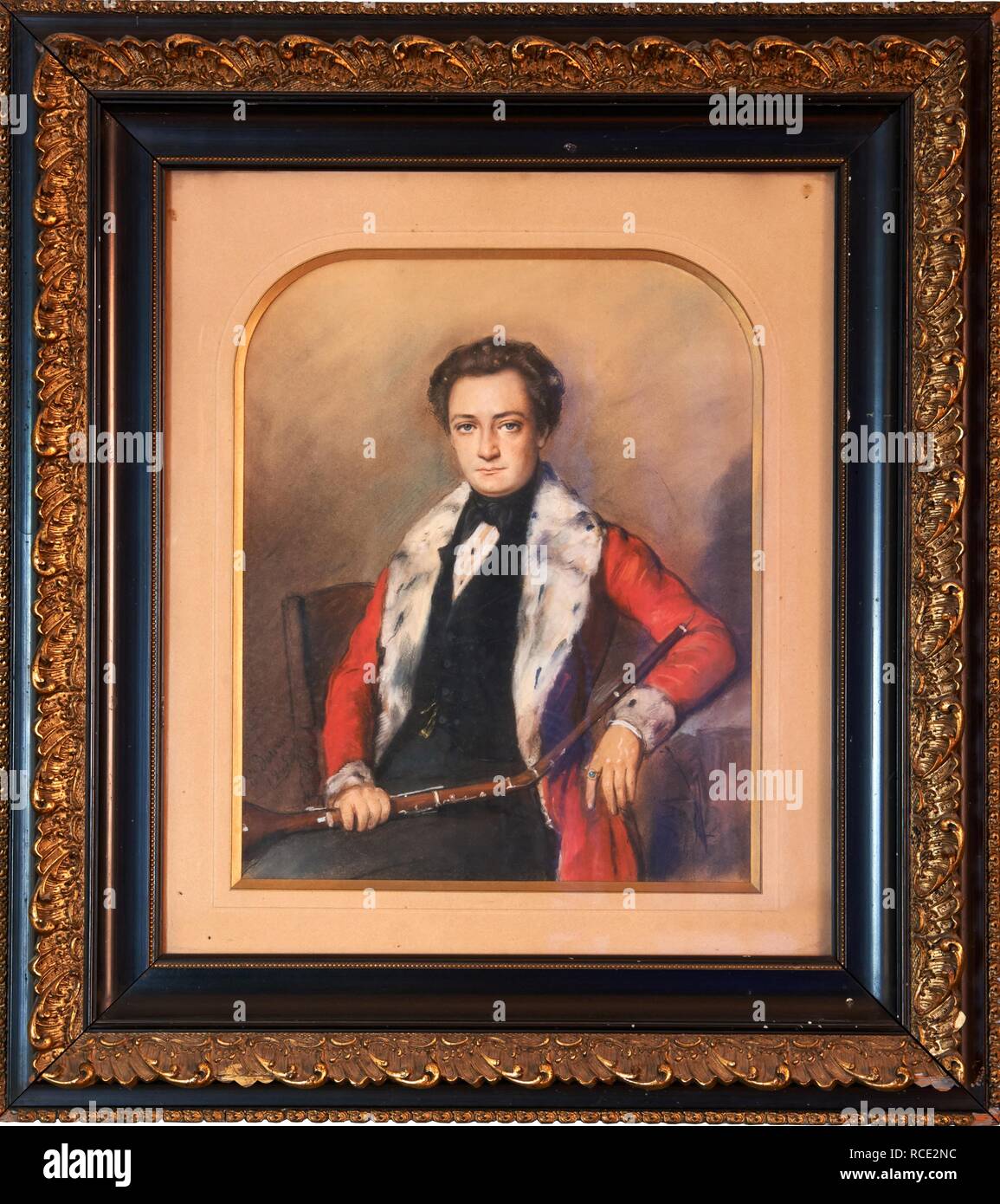 Portrait of Nikolay Sergeyevich Turgenev (1816-1879). Museum: State Open-air Museum Spasskoye-Lutovinovo. Author: Dessain, Emile François. Stock Photo