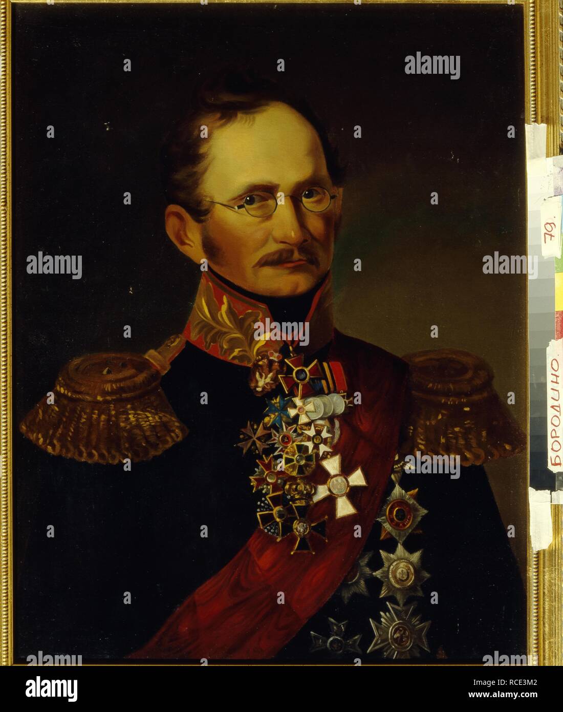 Portrait of Alexander Ivanovich Michailovsky-Danilevsky (1790-1848). Museum: State Borodino War and History Museum, Moscow. Author: ANONYMOUS. Stock Photo