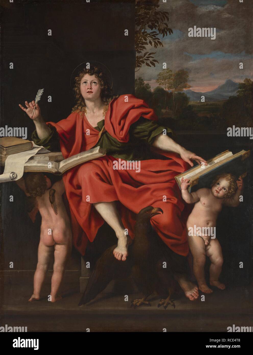 Saint John the Evangelist. Museum: National Gallery, London. Author: DOMENICHINO. Stock Photo