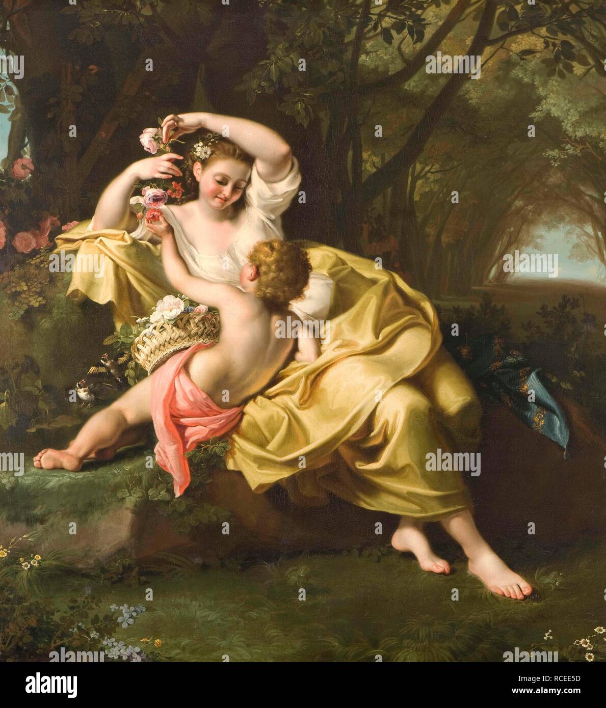 Allegory of Spring (Allegoria della Primavera). Museum: Fondazione Cariplo. Author: BARTOLOMEO GUIDOBONO. Stock Photo