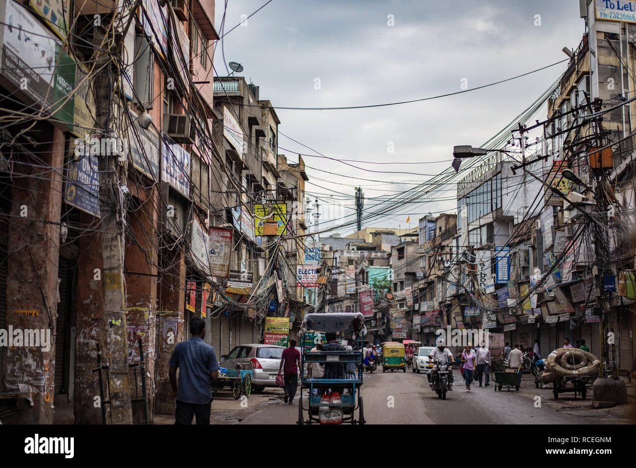 Busy street of India Stock Photo