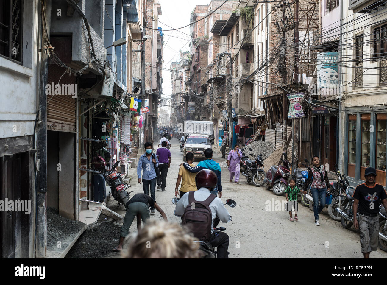 Busy street of India Stock Photo