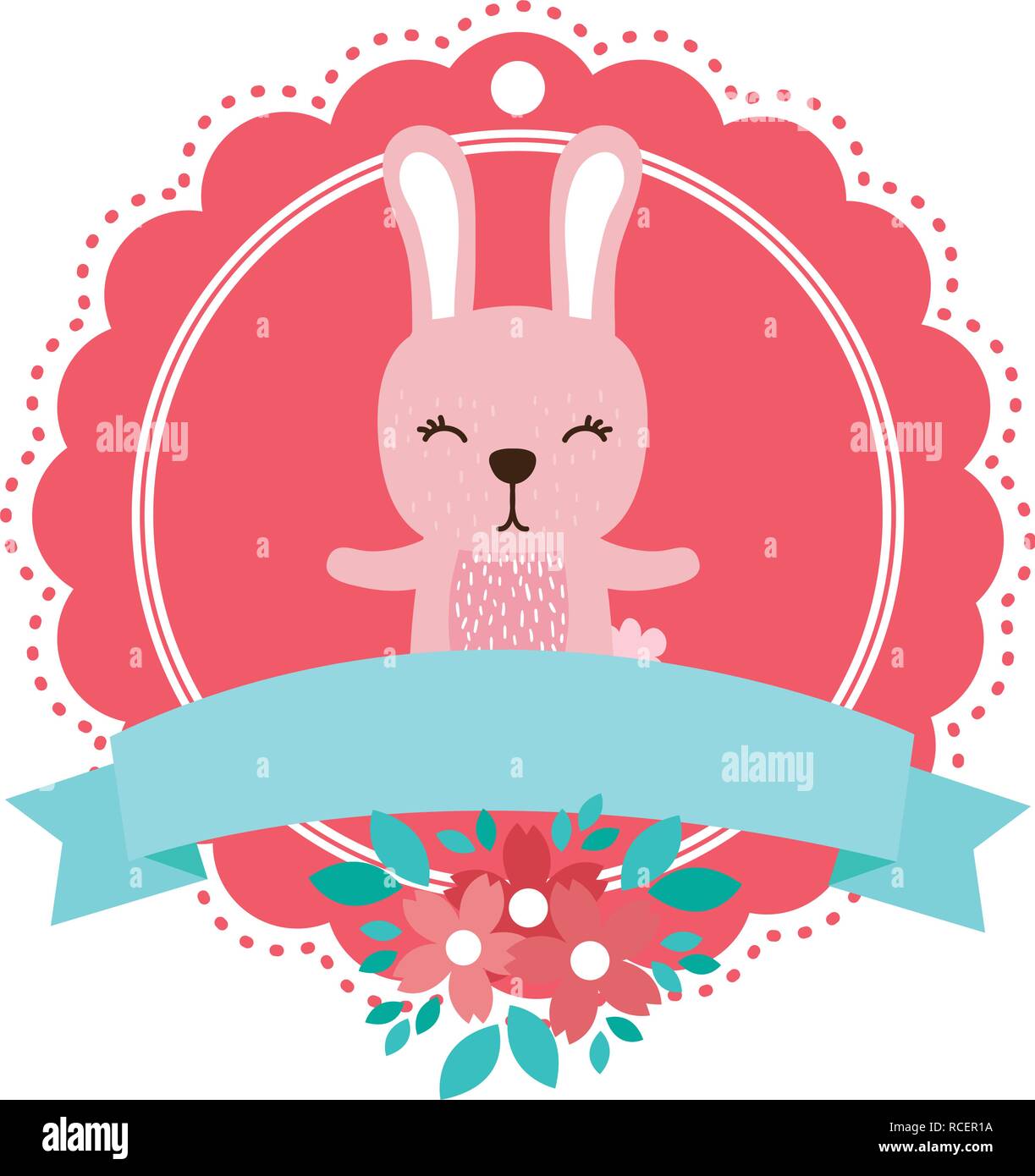 rabbit round icon Stock Vector Image & Art - Alamy