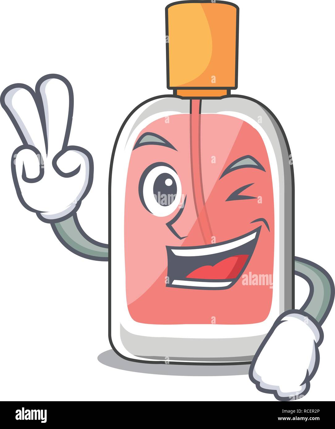 Two finger parfum botlle shape on the cartoon Stock Vector Image & Art -  Alamy