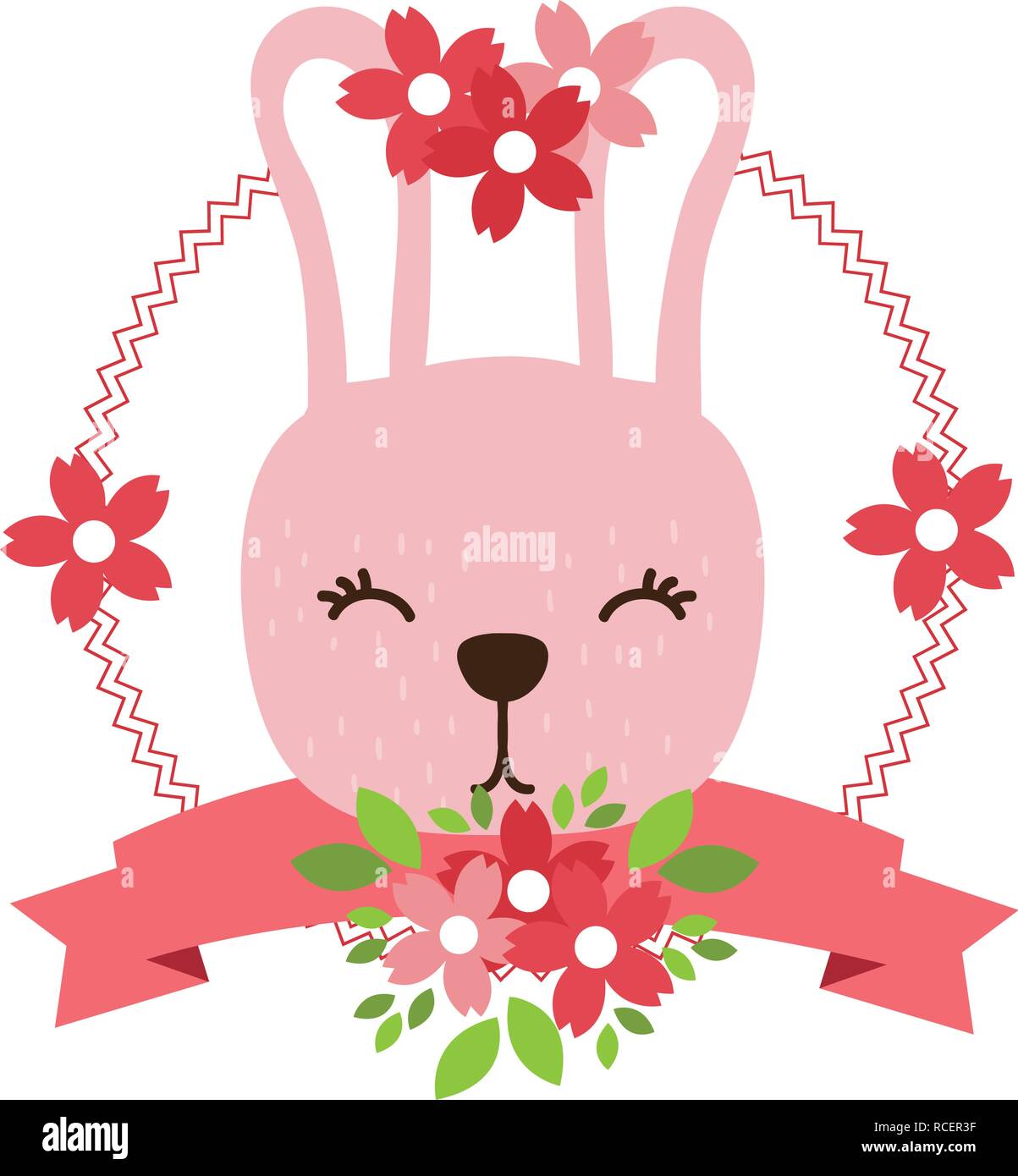 rabbit only face Stock Vector Image & Art - Alamy