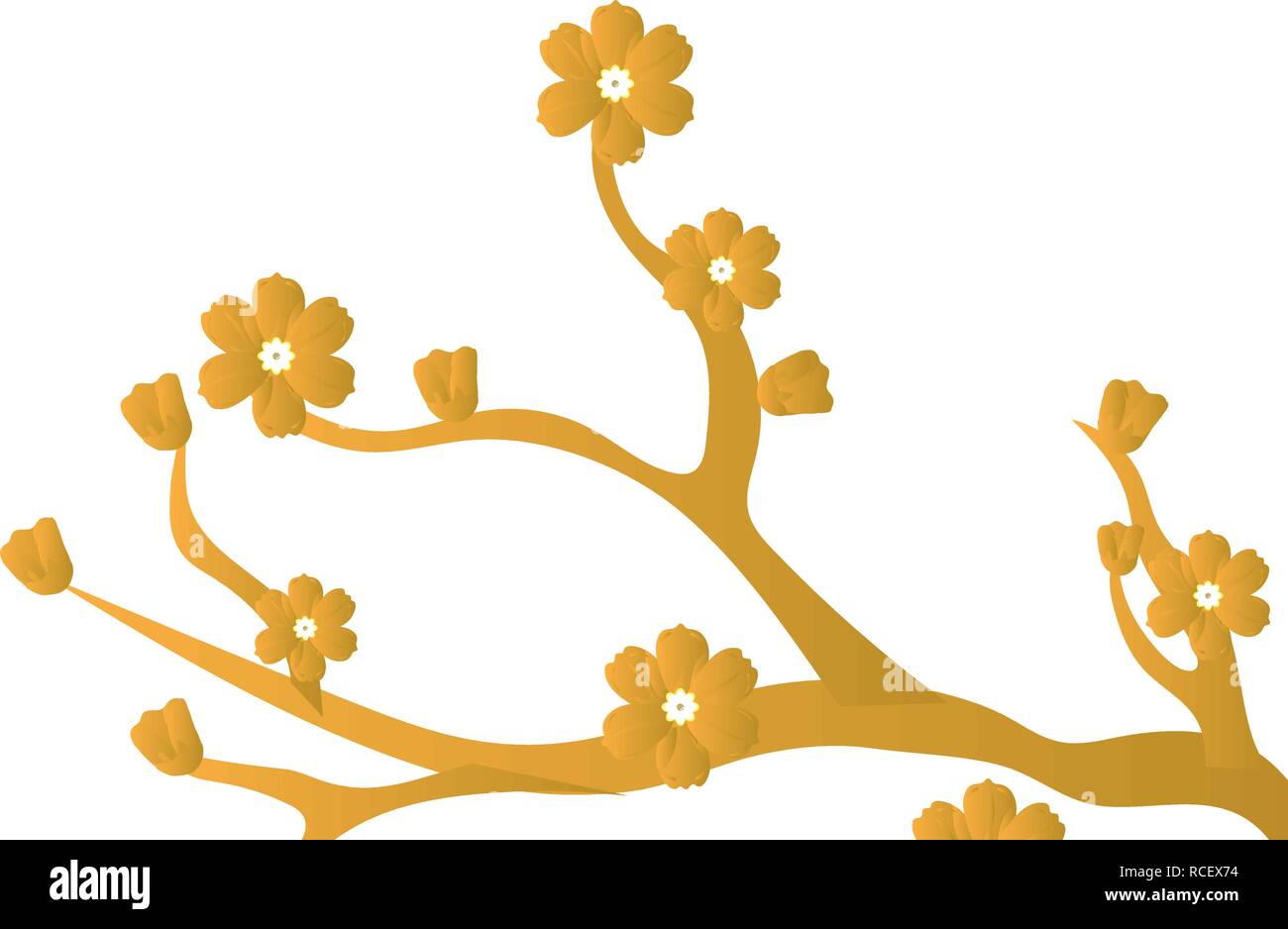 cherry blossom branch Stock Vector Image & Art - Alamy