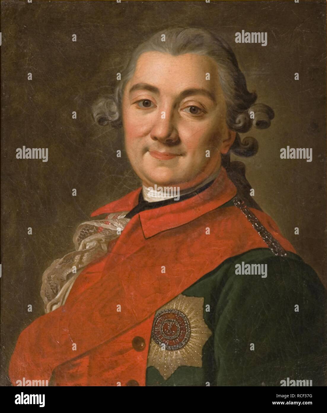 Portrait of the commander-in-chief of the fleet Count Alexey Grigoryevich Orlov of Chesma (1737–1808). Museum: State History Museum, Moscow. Author: ANONYMOUS. Stock Photo