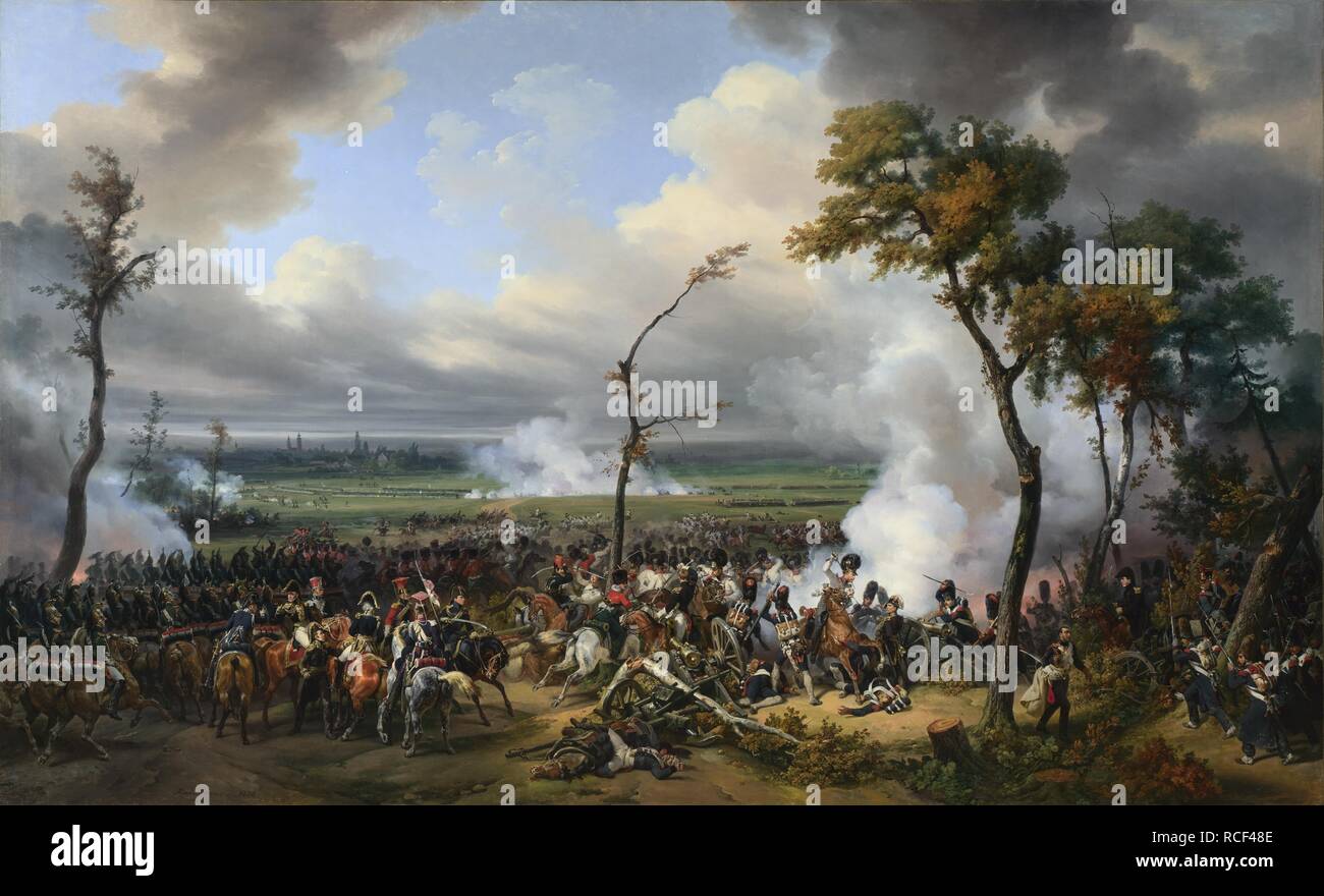 The Battle of Hanau. Museum: National Gallery, London. Author: VERNET, HORACE. Stock Photo