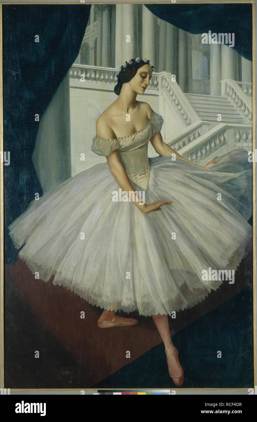 Portrait of the ballerina Anna Pavlova (1881-1931). Museum: State Tretyakov Gallery, Moscow. Author: YAKOVLEV, ALEXANDER YEVGENYEVICH. Stock Photo