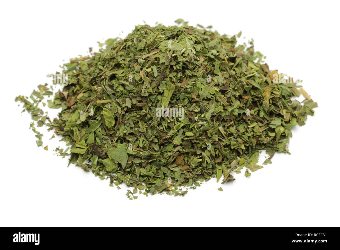 Dry Mint leaves isolated on white background Stock Photo Alamy