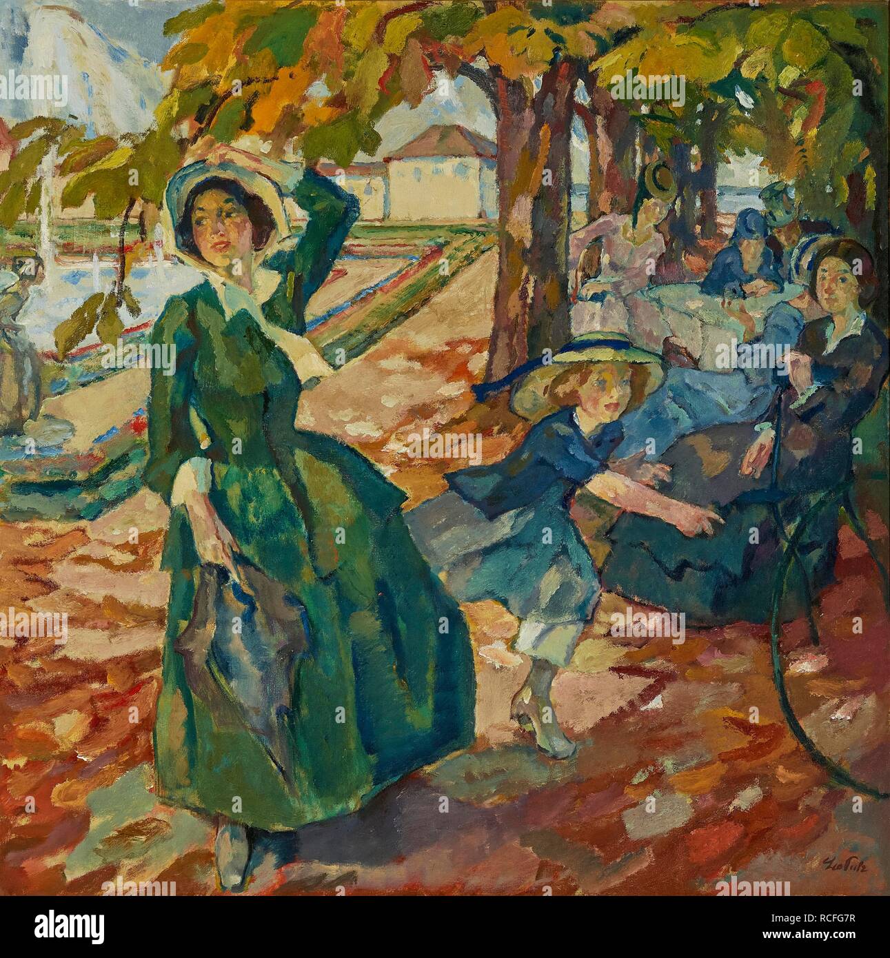 In the Schleissheim Park. Museum: PRIVATE COLLECTION. Author: PUTZ, LEO. Stock Photo