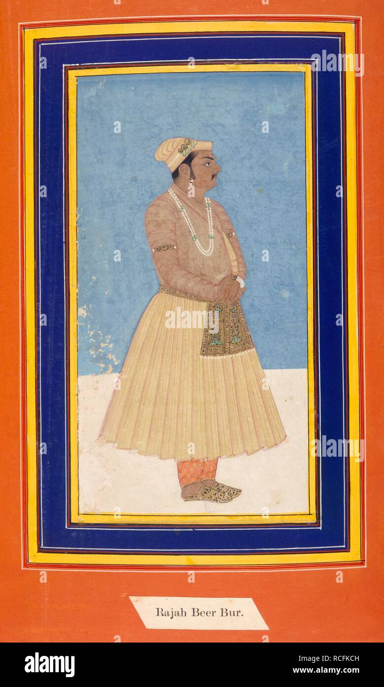 pics Original Birbal Images https www alamy com a portrait of raja birbal the friend of akbar standing looking right the inscription reads rajah beer bur 1800 1825 opaque watercolour source addor4429 image231455185 html