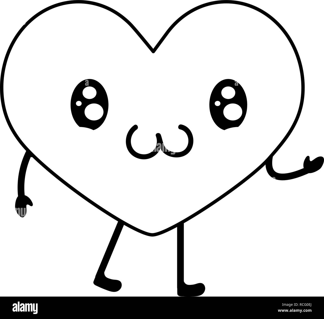 love heart cartoon Stock Vector Image & Art - Alamy