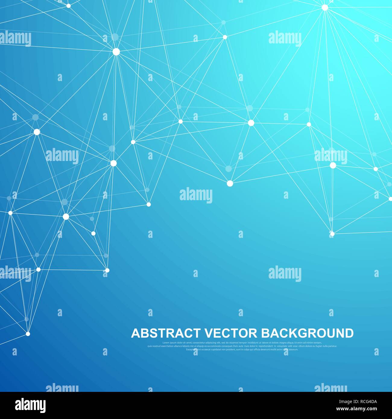 Futuristic abstract vector background blockchain technology. Peer to peer network business concept. Global cryptocurrency blockchain vector banner. Wave flow Stock Vector