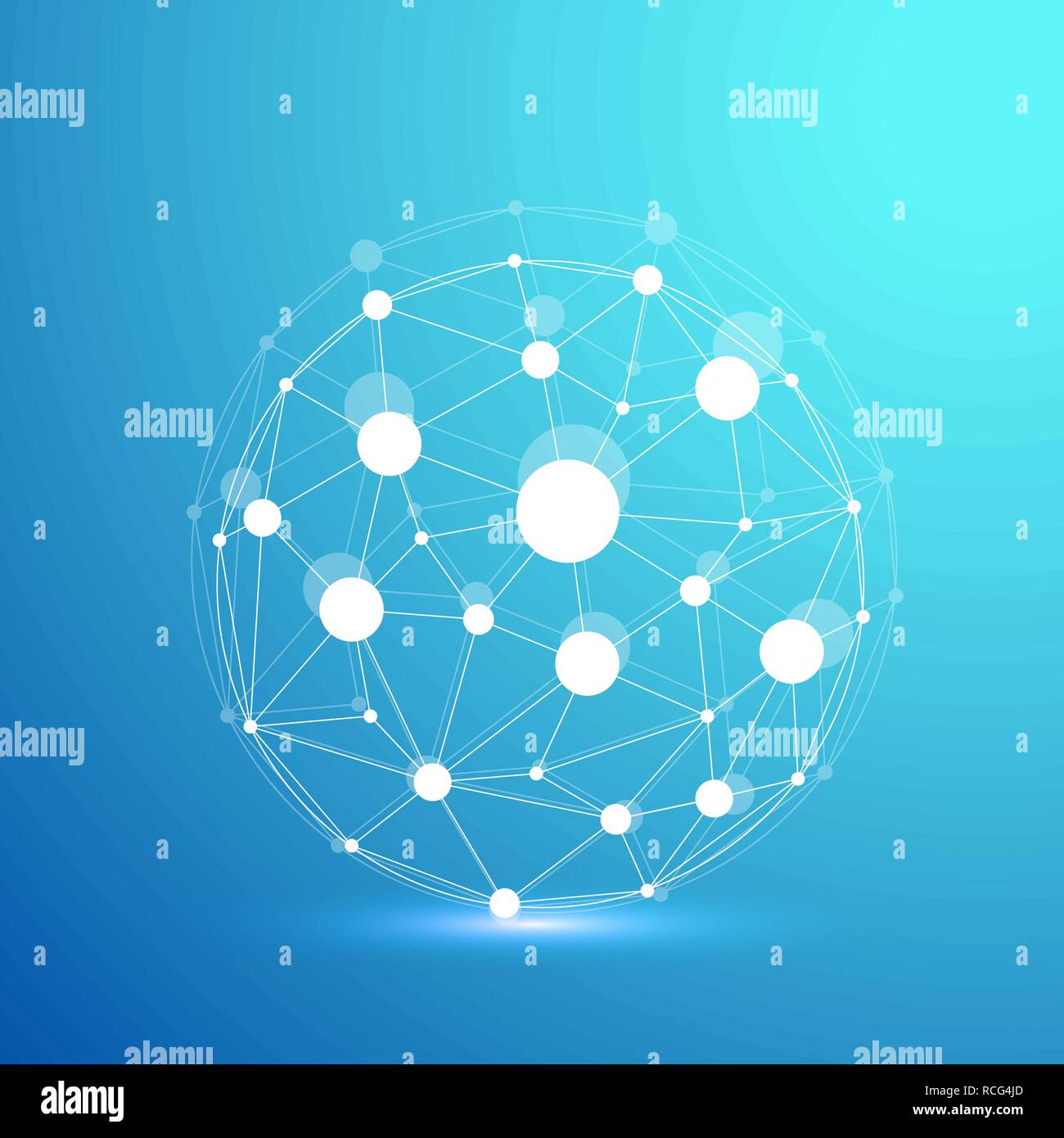 Futuristic abstract vector background blockchain technology. Peer to peer network business concept. Global cryptocurrency blockchain vector banner. Wave flow Stock Vector