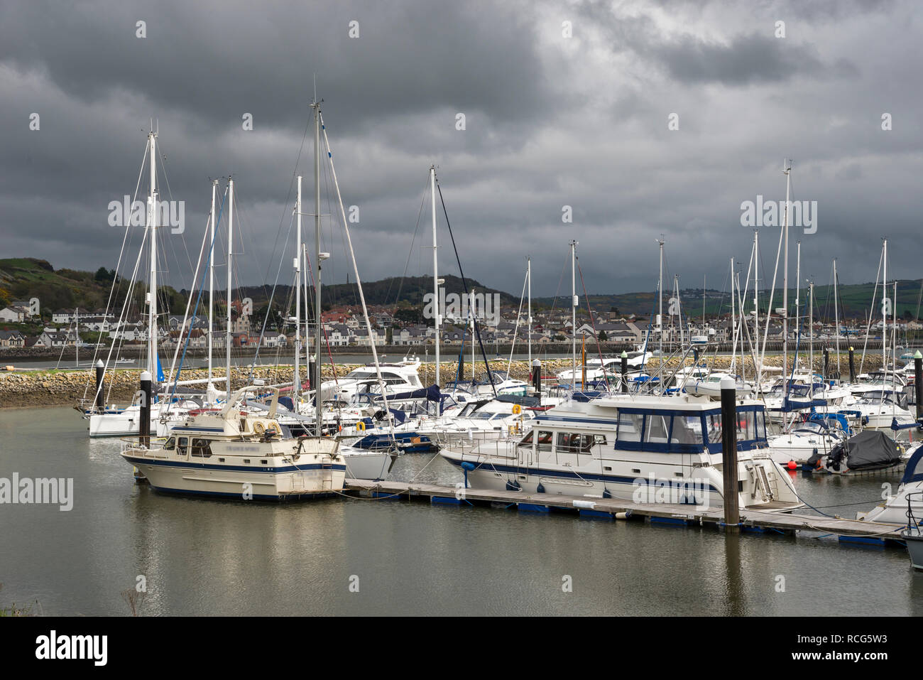 Conwy marina on the coast of North Wales Stock Photo Alamy