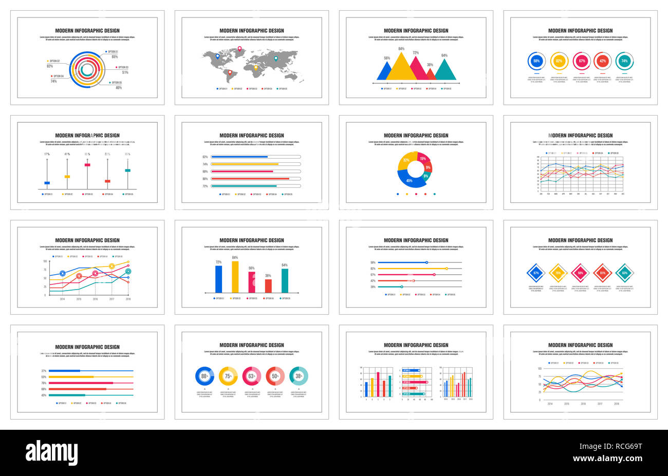 Infographic template presentation diagram report Cut Out Stock Images ...