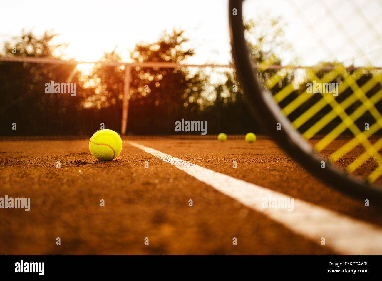Closeup racket bright balls hi-res stock photography and images - Alamy