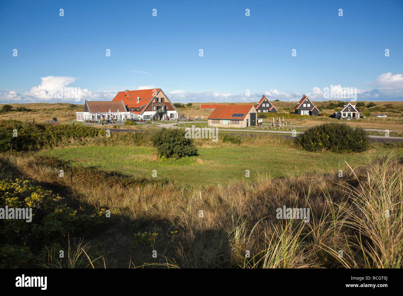 The Netherlands, Vlieland, Posthuis hotel and restaurant. Stock Photo