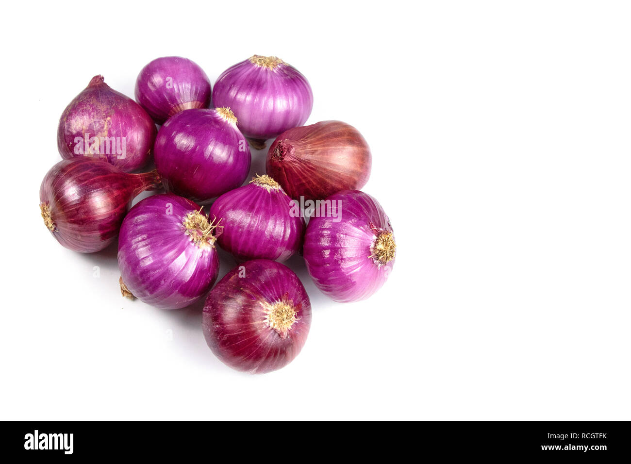 Onions isolated on white background with clipping path Stock Photo