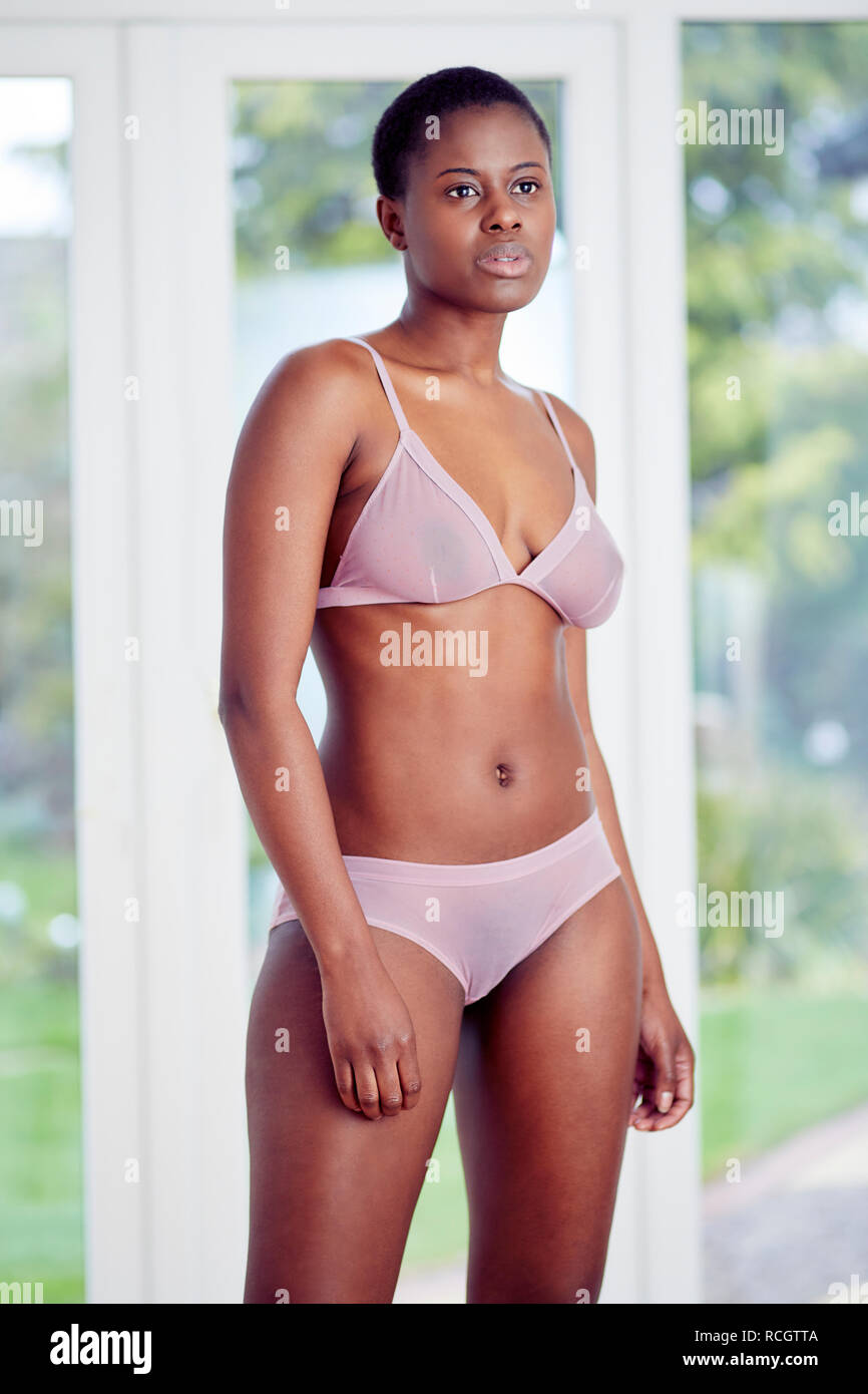 Beautiful ethnic girl in underwear Stock Photo - Alamy
