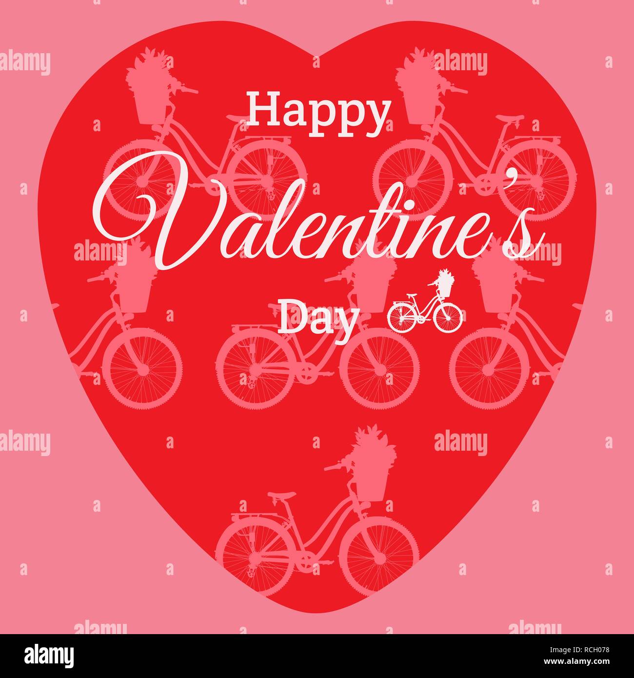 Happy Valentines Day greeting card design template vector illustration ...