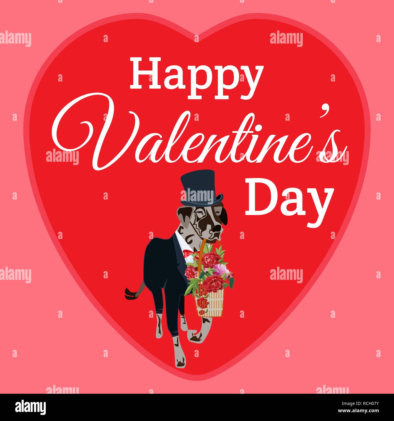 Happy Valentines Day greeting card design template Stock Vector Image ...