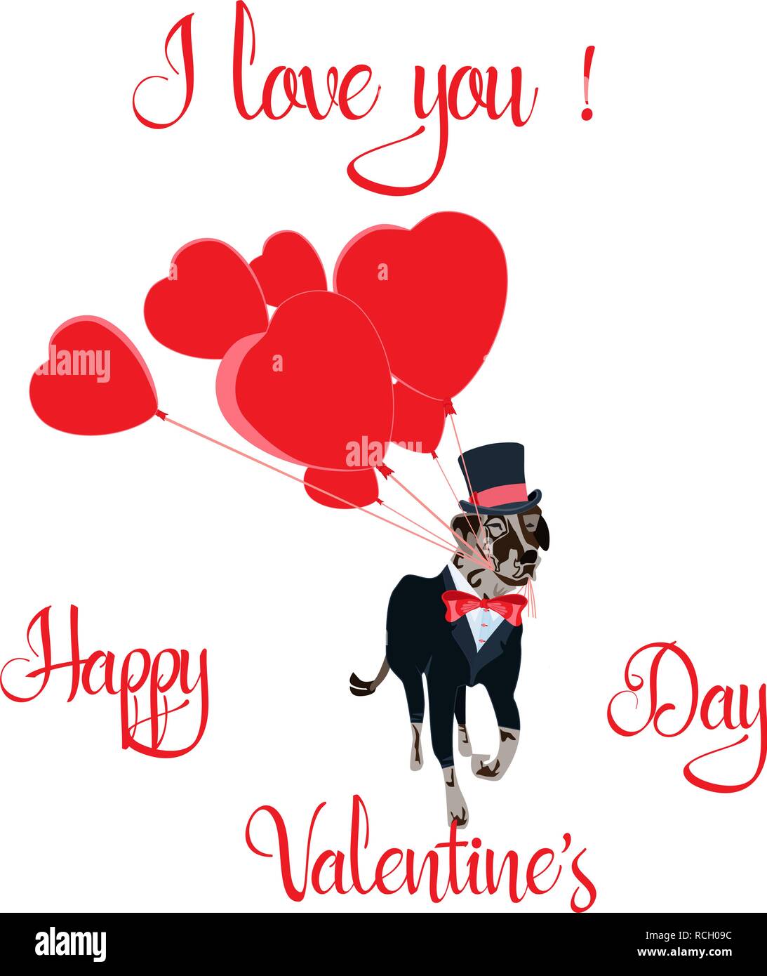 Happy Valentines Day greeting card design template Stock Vector Image ...