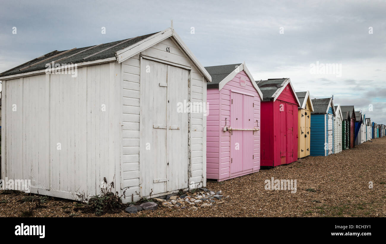 Along the seafront at Felixstowe In Suffolk, England Stock Photo