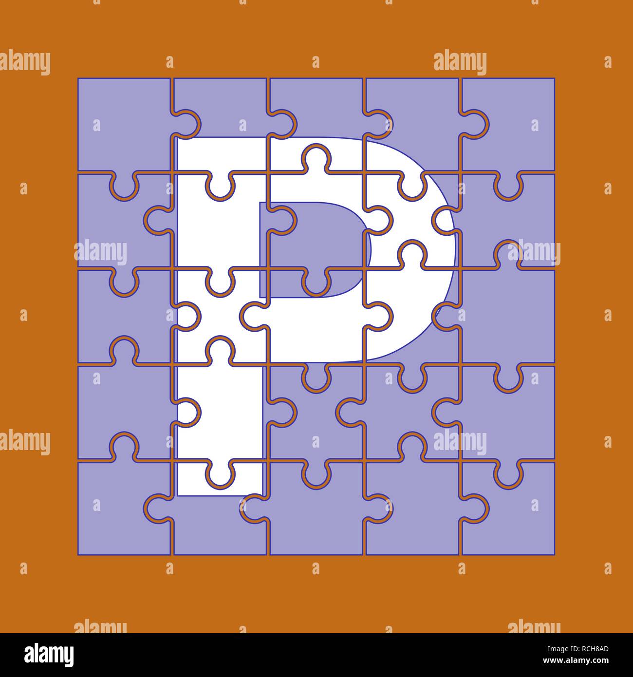 letter P is written on the puzzle pieces Stock Vector Image & Art - Alamy