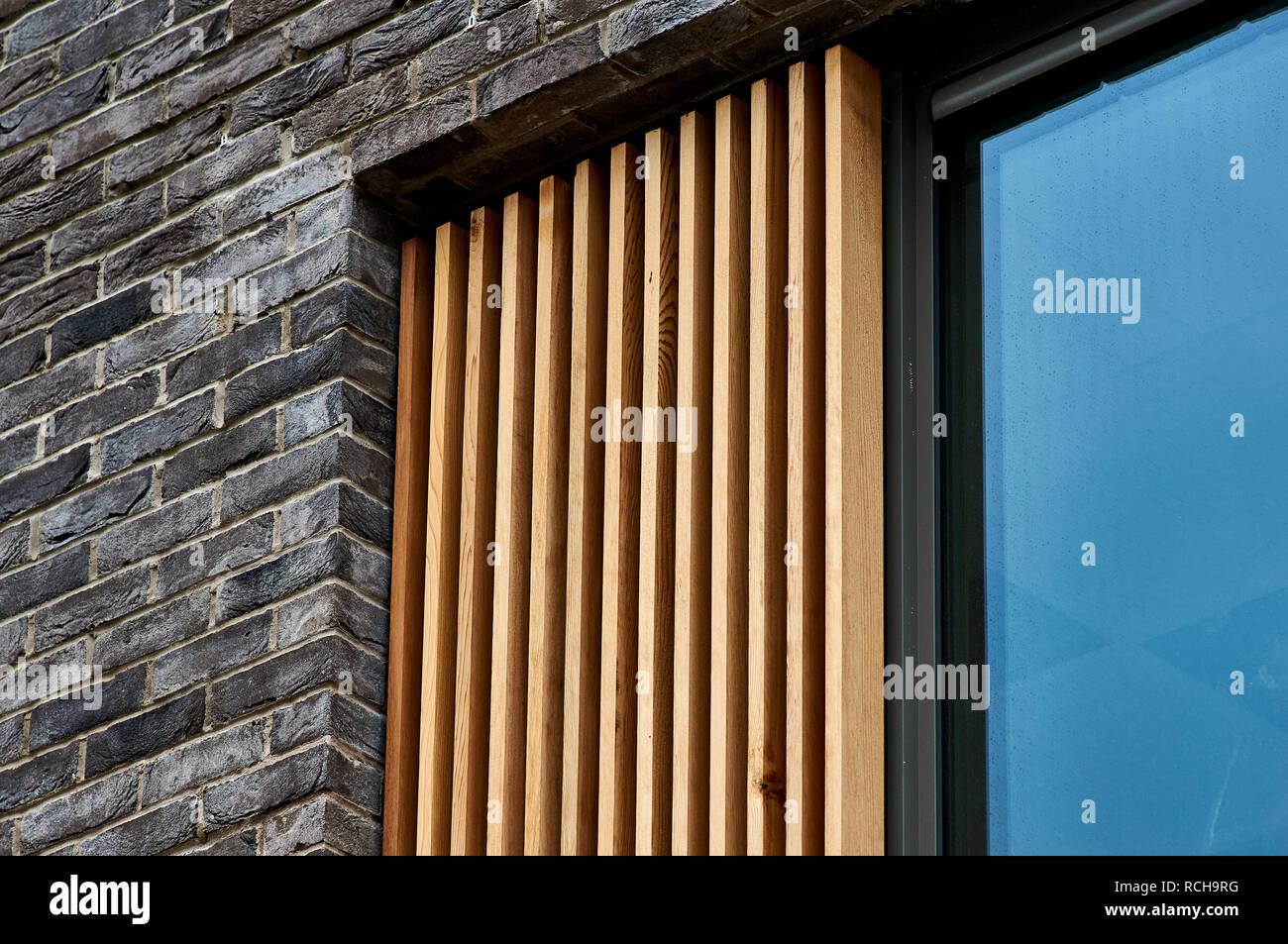 Architectural Close up details of the New Gorbals Health Centre, Glasgow. Stock Photo