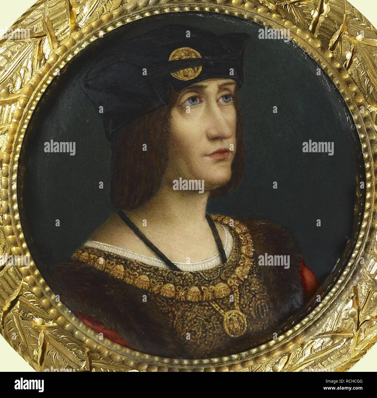 Portrait of Louis XII, King of France (1498-1515). Museum: Royal Collection, London. Author: Lee, Joseph. Stock Photo