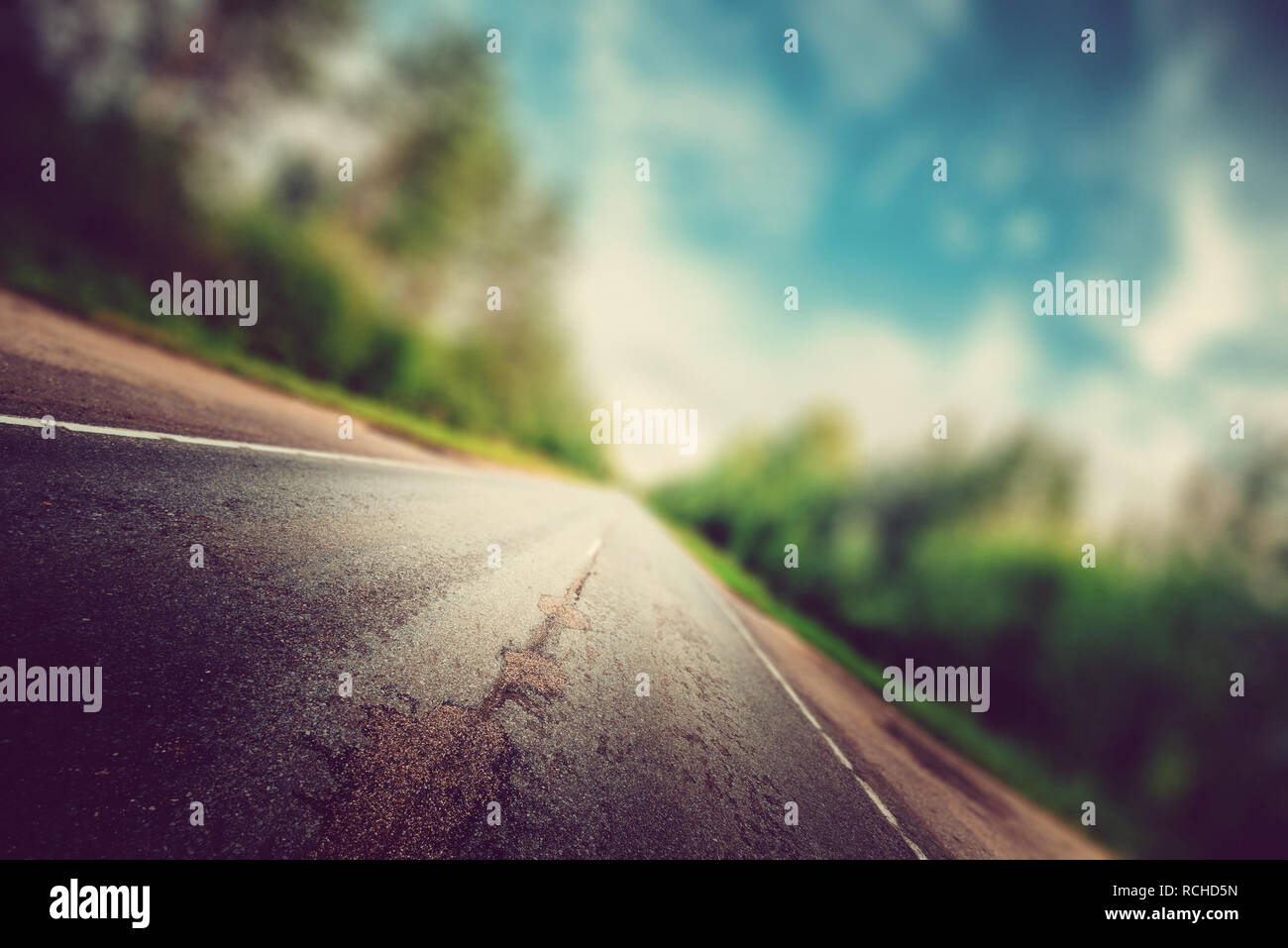 Beautiful highway road blur Stock Photo