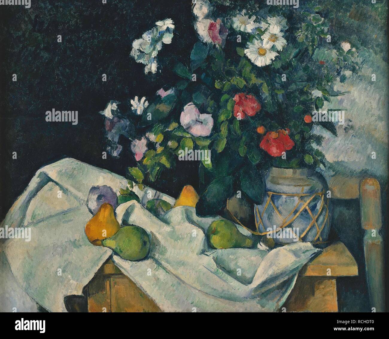 Still Life with Flowers and Fruit. Museum: Staatliche Museen, Berlin. Author: CEZANNE, PAUL. Stock Photo