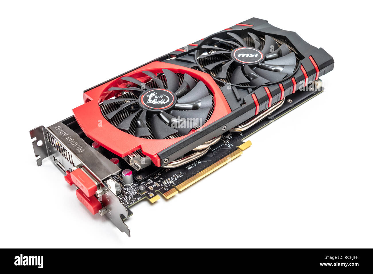 MSI Geforce GTX 970 Gaming 4G graphics card isolated on white background  Stock Photo - Alamy