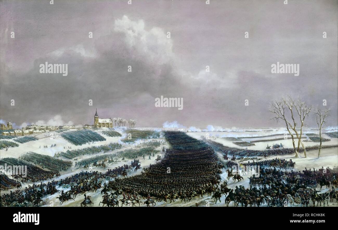 The Battle of Preussisch-Eylau on February 8, 1807. Museum: Musée de l'Histoire de France, Château de Versailles. Author: Fort, Jean-Antoine-Siméon. Stock Photo
