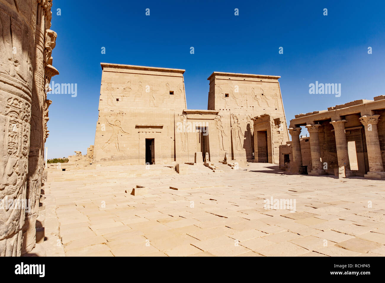 Egypt Temple Philae Aswan Stock Photo