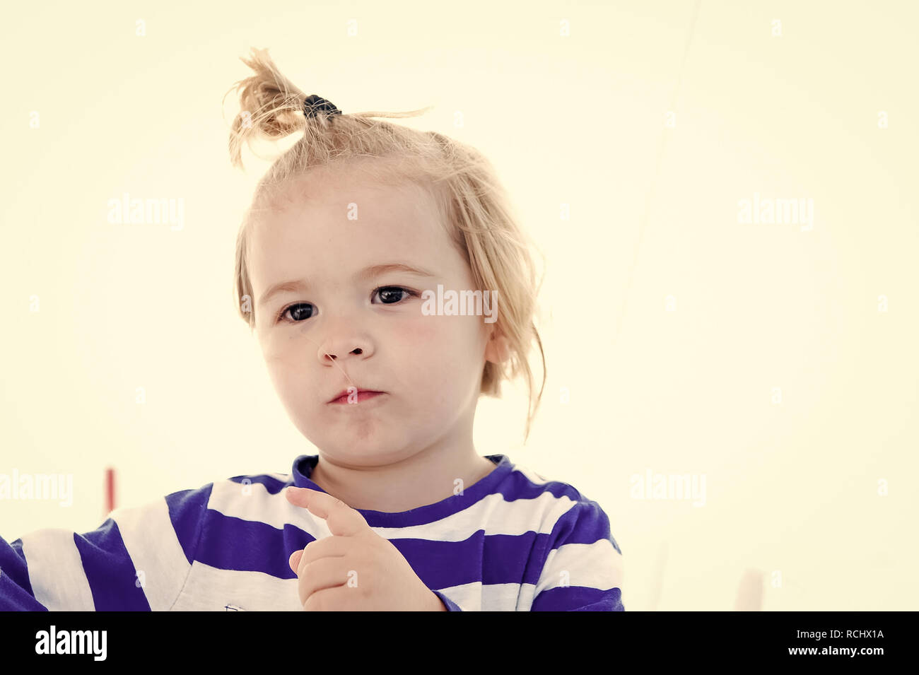 Ponytail Hair Child Stock Photos Ponytail Hair Child Stock