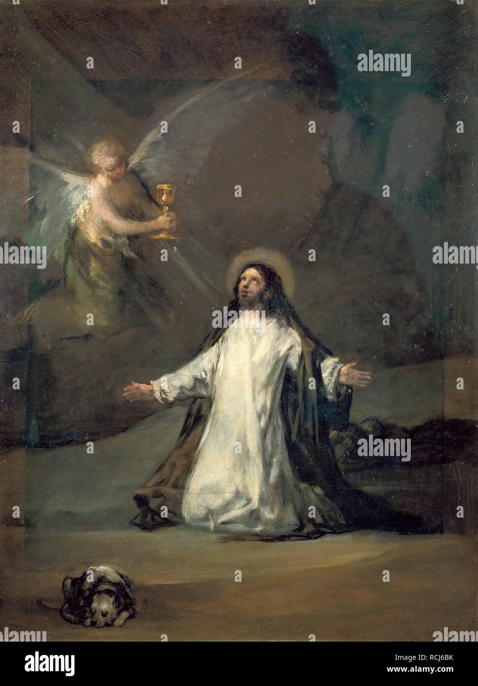 Christ in Gethsemane. Museum: Musee du Louvre, Paris. Author: GOYA, FRANCISCO DE. Stock Photo