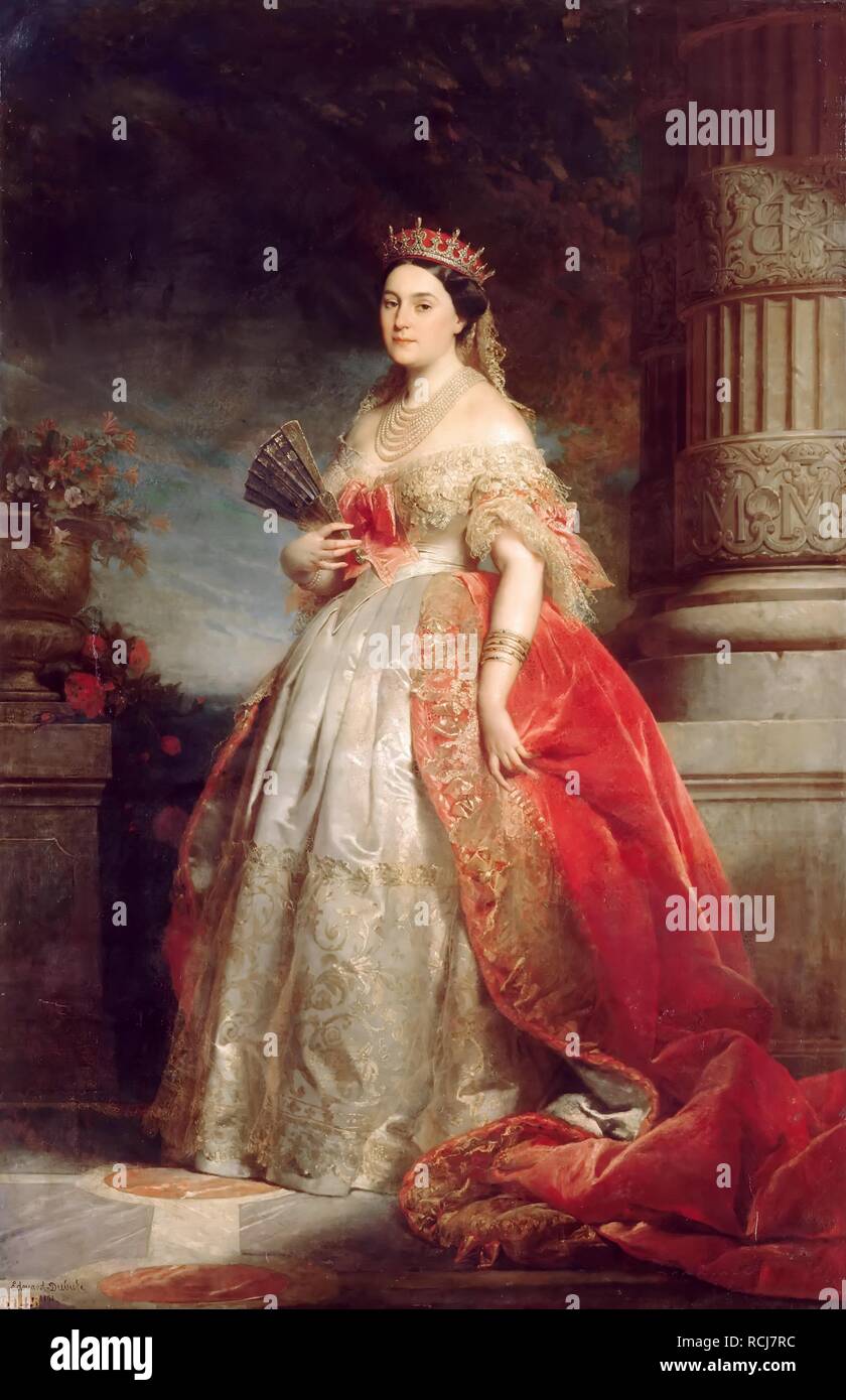 Mathilde Laetitia Wilhelmine Bonaparte, Princesse Française (1820-1904). Museum: Musée de l'Histoire de France, Château de Versailles. Author: Dubufe, Edouard Louis. Stock Photo